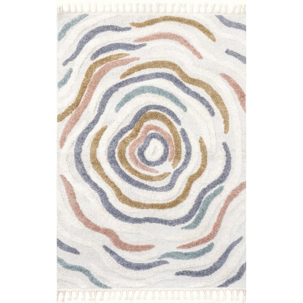 Adette Beige 4 ft. x 6 ft. Floral Area Rug