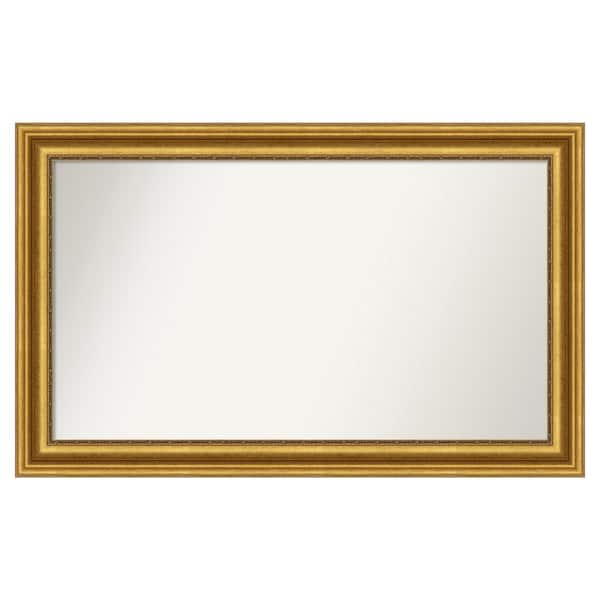 Amanti Art Parlor Gold 47.75 in. W x 29.75 in. H Custom Non-Beveled Recycled Polystyrene Framed Bathroom Vanity Wall Mirror