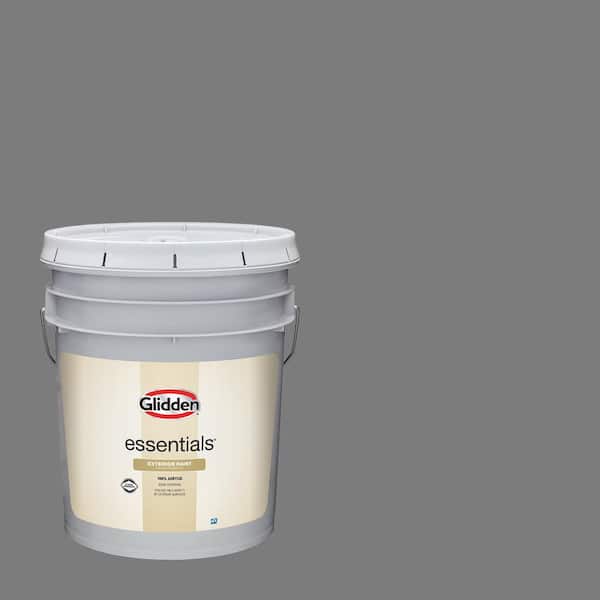 Glidden Essentials 5 gal. PPG0997-6 Industrial Revolution Flat Exterior Paint