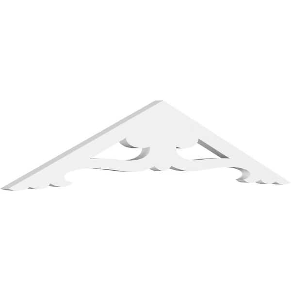 Ekena Millwork Cornelia 1 in. D x 7-1/2 in. W x 36 in. L Signature Urethane Gable Pediment