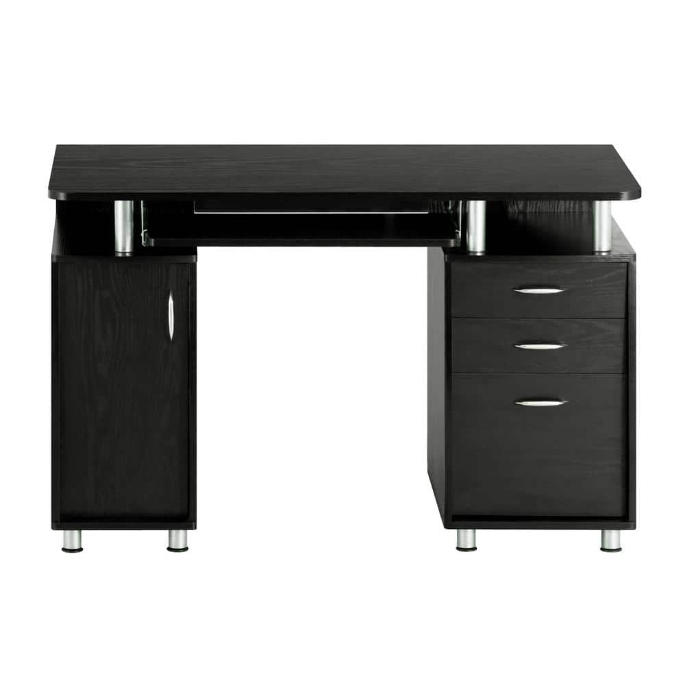 Espresso 52" Workstation Desk with Storage and Keyboard Tray