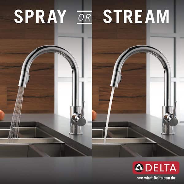 Delta Trinsic Single-Handle Pull-Down Sprayer Kitchen Faucet With Magnatite  Docking In Chrome 9159-Dst - The Home Depot