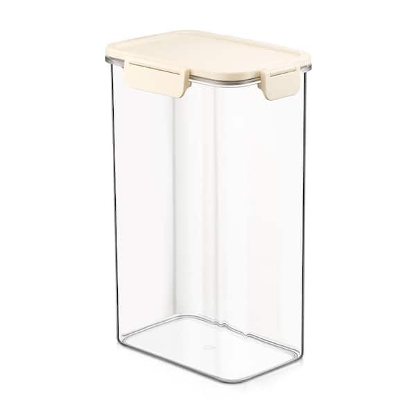 Stackable Plastic Food Storage Container with Lids (1 Pack), Clear Airtight Pantry Canister for Kitchen Organization