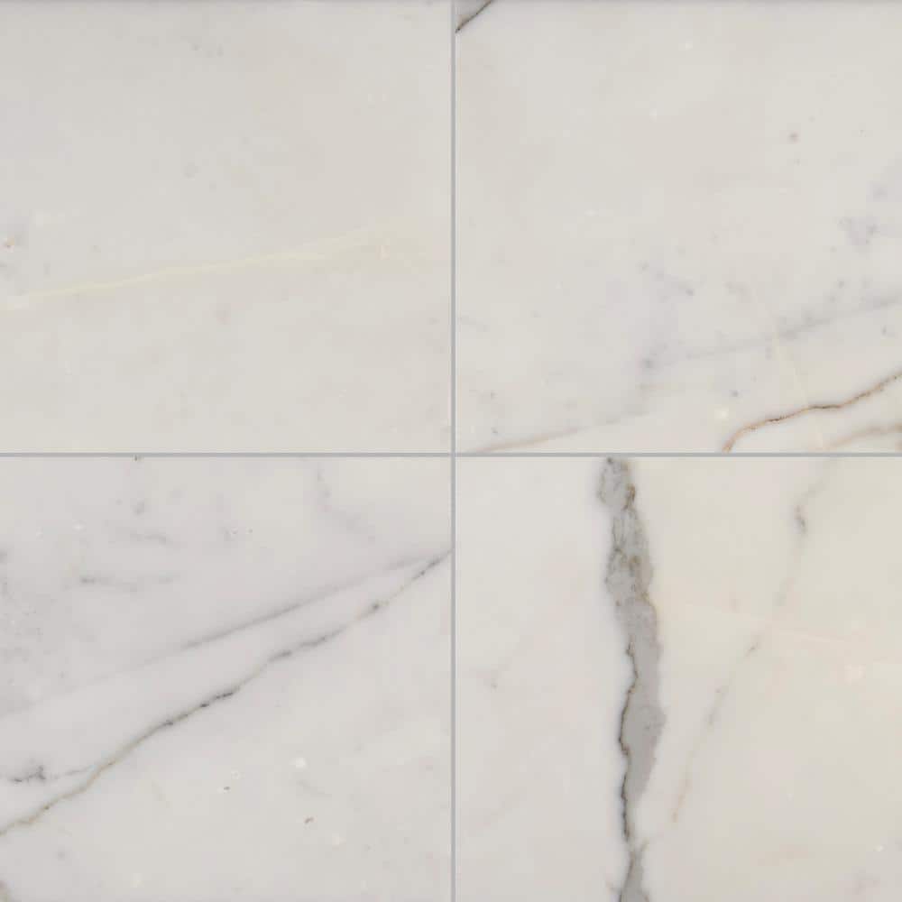 Calacatta Gold 4 in. x 4 in. Polished Marble Floor and Wall Tile Sample price history on PriceWatchPro