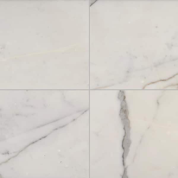 Calacatta Gold 4 in. x 4 in. Polished Marble Floor and Wall Tile Sample
