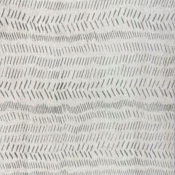Serengeti 2.29 ft x 6.25 ft Cream and Gray Simple Lines Runner Rug