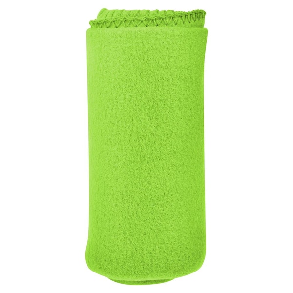 Imperial Home 50 in. x 60 in. Lime Green Super Soft Fleece Throw Blanket (Set of 24)