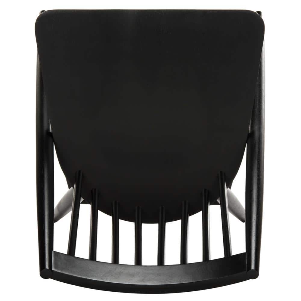 Black Wood Windsor Slat Back Dining Chair Set