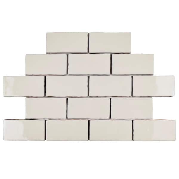 Antic Craquelle White 3 in. x 6 in. Ceramic Wall Tile (4.16 sq. ft. /Case)