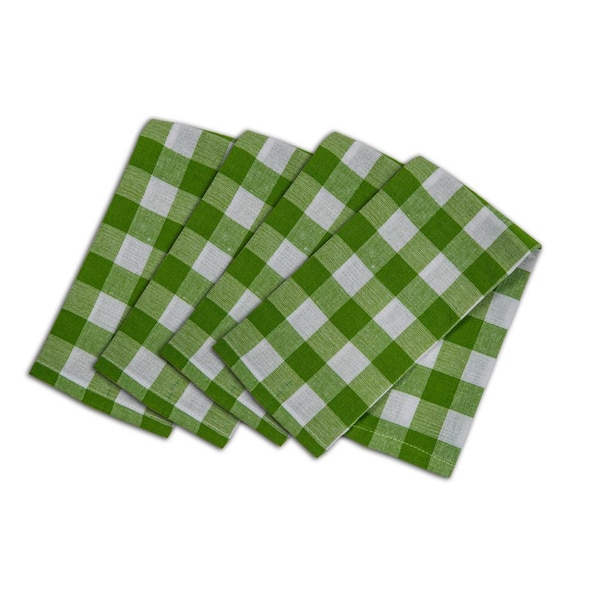 Buffalo Check Green 100% Cotton Napkin 18 in. x 18 in. (Set of 4)