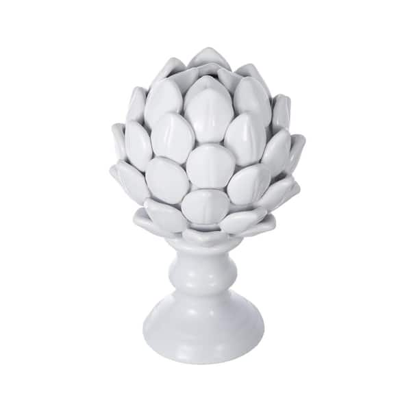 A & B Home White in White Finish Sculpture