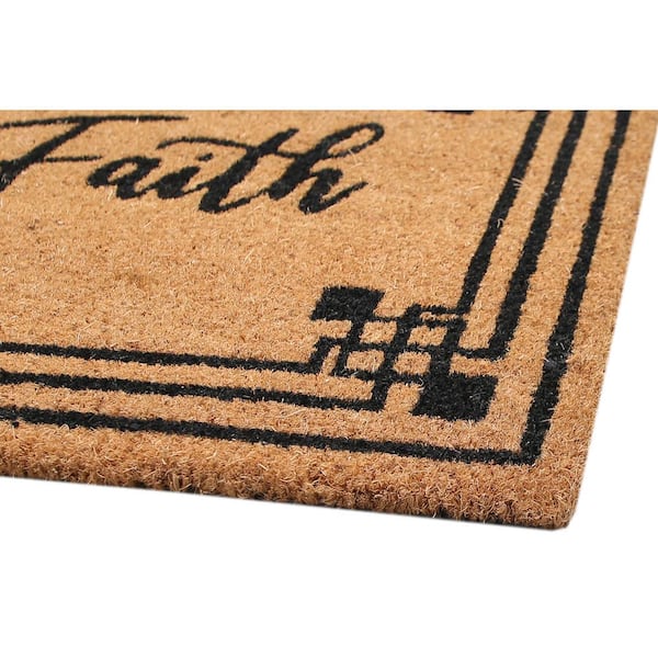 Chesapeake Coir Natural Black Non-Slip Indoor Doormat (20 in. x 46 in.)