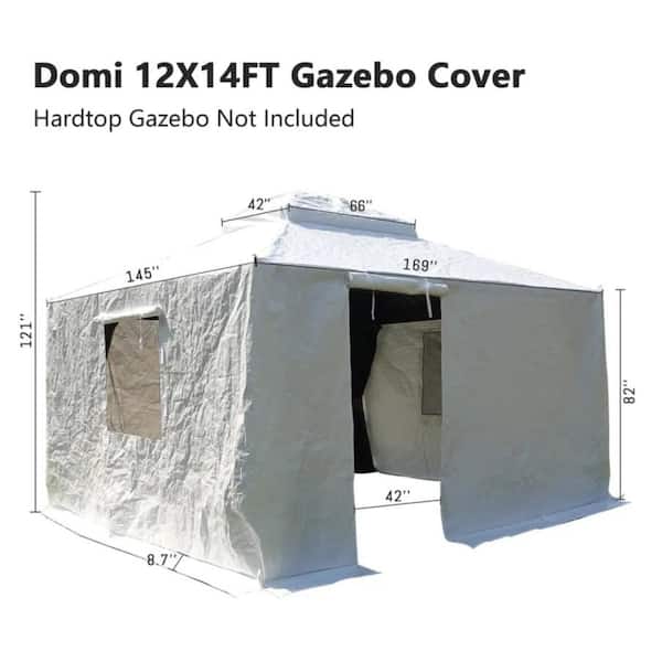 domi outdoor living 12 ft. x 14 ft. Universal Winter Cover for
