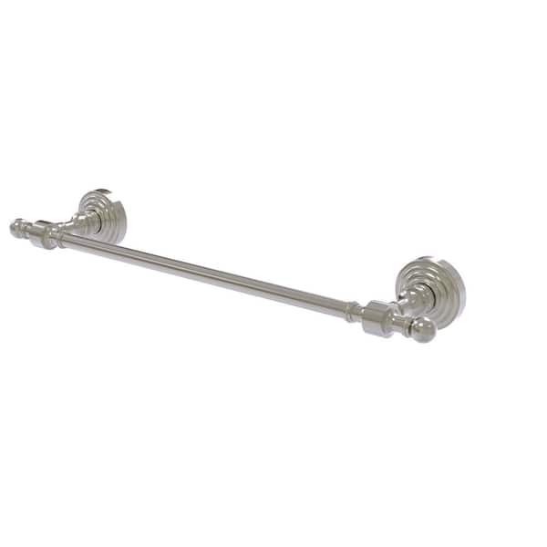 Allied Brass Retro Wave Collection 18 in. Wall Mounted Single Towel Bar in Satin Nickel