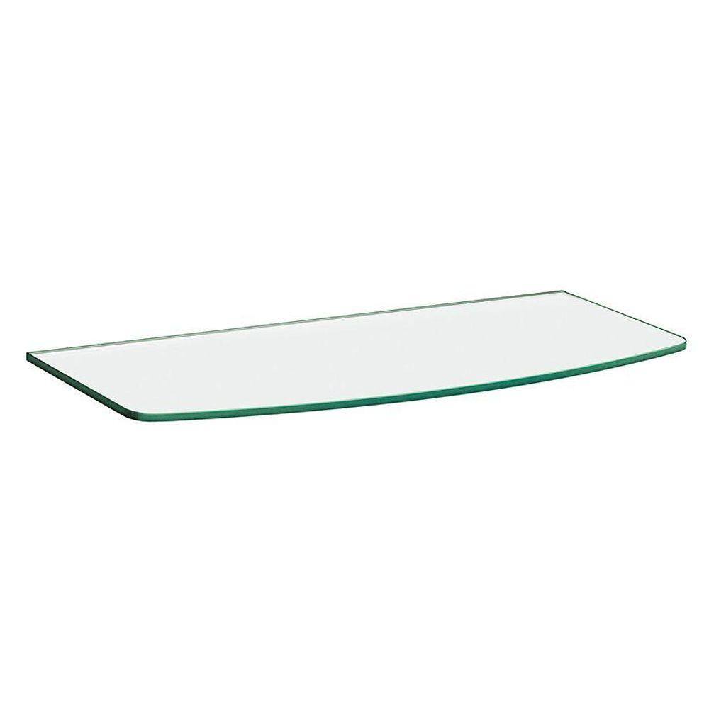 Dolle 231/2 in. x 8 in. x 10 in. x 5/16 in. Convex Glass Line Shelf in