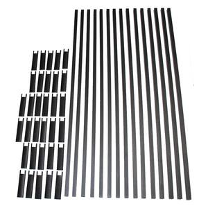 6 ft. Textured Black Aluminum Level Picket and Spacer Set for 3 ft. Finished Railing Height
