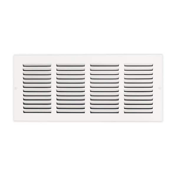 16 in. x 6 in. Steel Return Air Grille in White