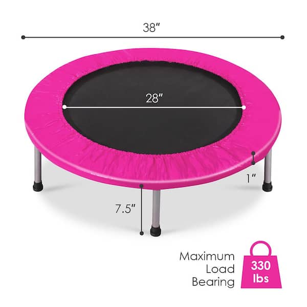 ontploffing Maak avondeten Ongeautoriseerd Costway 38 in. Rebounder Trampoline Adults and Kids Exercise Workout with  Padding and Springs SP37101PI - The Home Depot