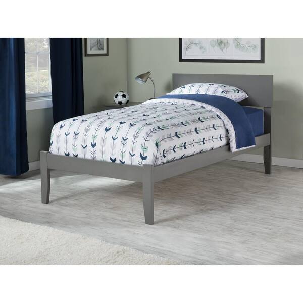 Atlantic Furniture Orlando Twin Xl Platform Bed With Open Foot Board In Grey Ar8111009 The Home Depot atlantic furniture