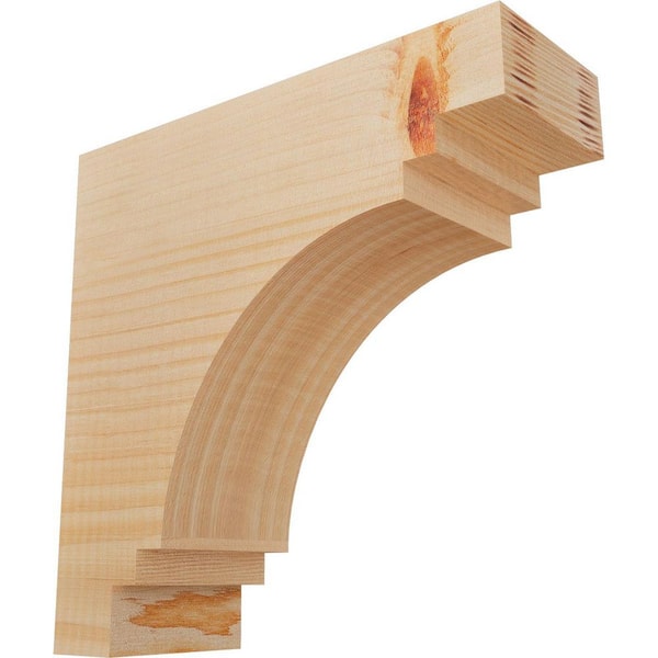 Ekena Millwork 3-1/2 in. x 10 in. x 10 in. Douglas Fir Pescadero Smooth Corbel