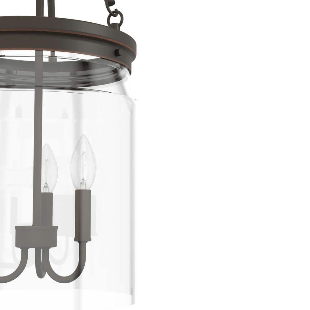 Devon Park Onyx Bengal 3-Light Glass Jar Pendant