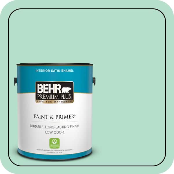 BEHR PREMIUM PLUS 1 gal. #MQ4-18 Free Spirit Satin Enamel Low Odor Interior Paint & Primer