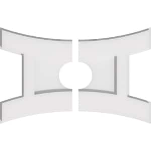 16 in. x 10.62 in. x 1 in. Haven Architectural Grade PVC Contemporary Ceiling Medallion (2-Piece)