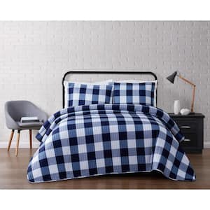 Truly Soft Everyday Blue Buffalo Plaid King Quilt Set QS2093BLKG