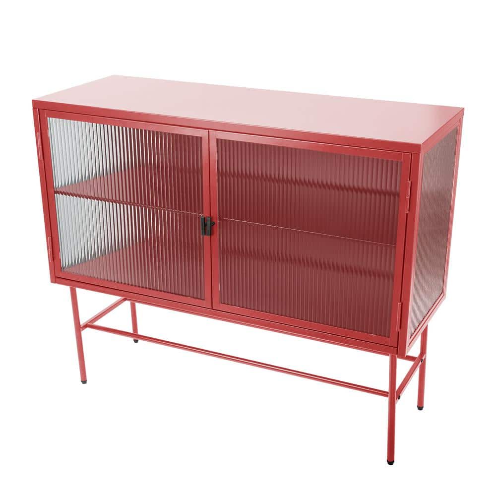 43.3 in. W x 15.7 in. D x 36 in. H Bathroom Red Linen Cabinet