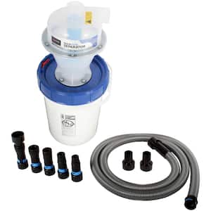 Assembled Quick Click Dust Separator with 5-Gallon Locking Collection Bin and Power Tool Adapter Set with 10 ft. Hose