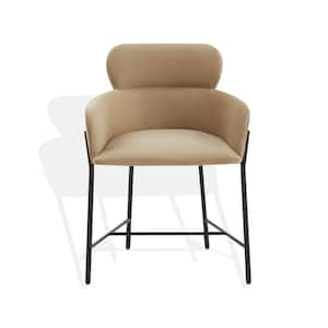 Charlize Light Brown/Black 19.3 in. Wood Dining Chair