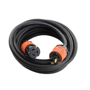25 ft.SOOW 12/3 NEMA L5-20 20A 125-Volt Indoor/Outdoor Black Rubber Extension Cord