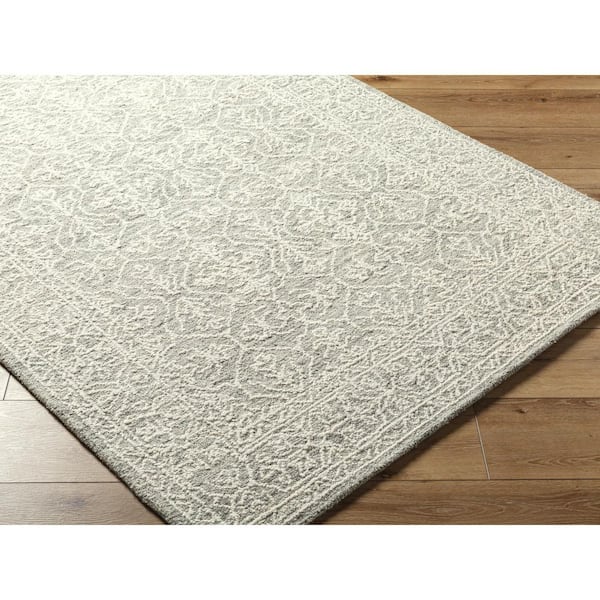 Sicily Beige Traditional Border 8 ft. x 10 ft. Area Rug