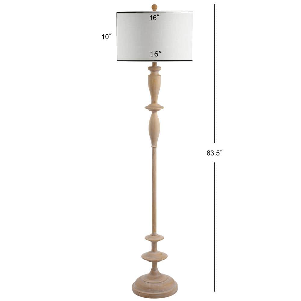 Aldrin Traditional Arc 63.5" White Resin LED Floor Lamp