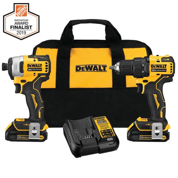 DEWALT ATOMIC 20V MAX Cordless Brushless Drill/Impact 2 Tool Combo Kit with 1.3Ah Batteries, Charger, and Bag DCK278C2 - Home Depot