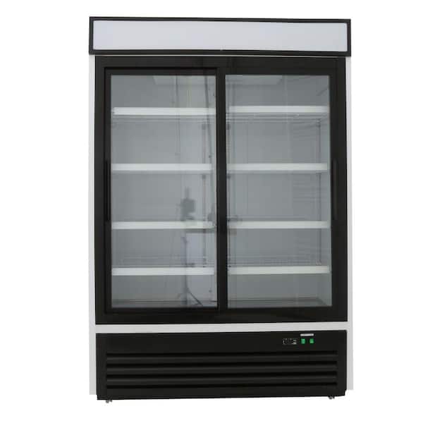 Maxx Cold X-Series 48 cu. ft. Double Sliding Door Merchandiser Refrigerator in White
