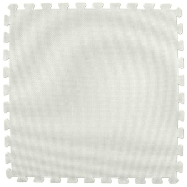 Premium White 24 in. W x 24 in. L Foam Kids and Gym Interlocking Tiles  (58.1 sq. ft.) (15-Pack)