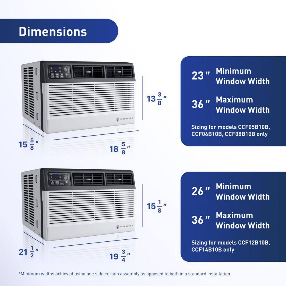 Friedrich 12,000 BTU White Smart Window Air Conditioner