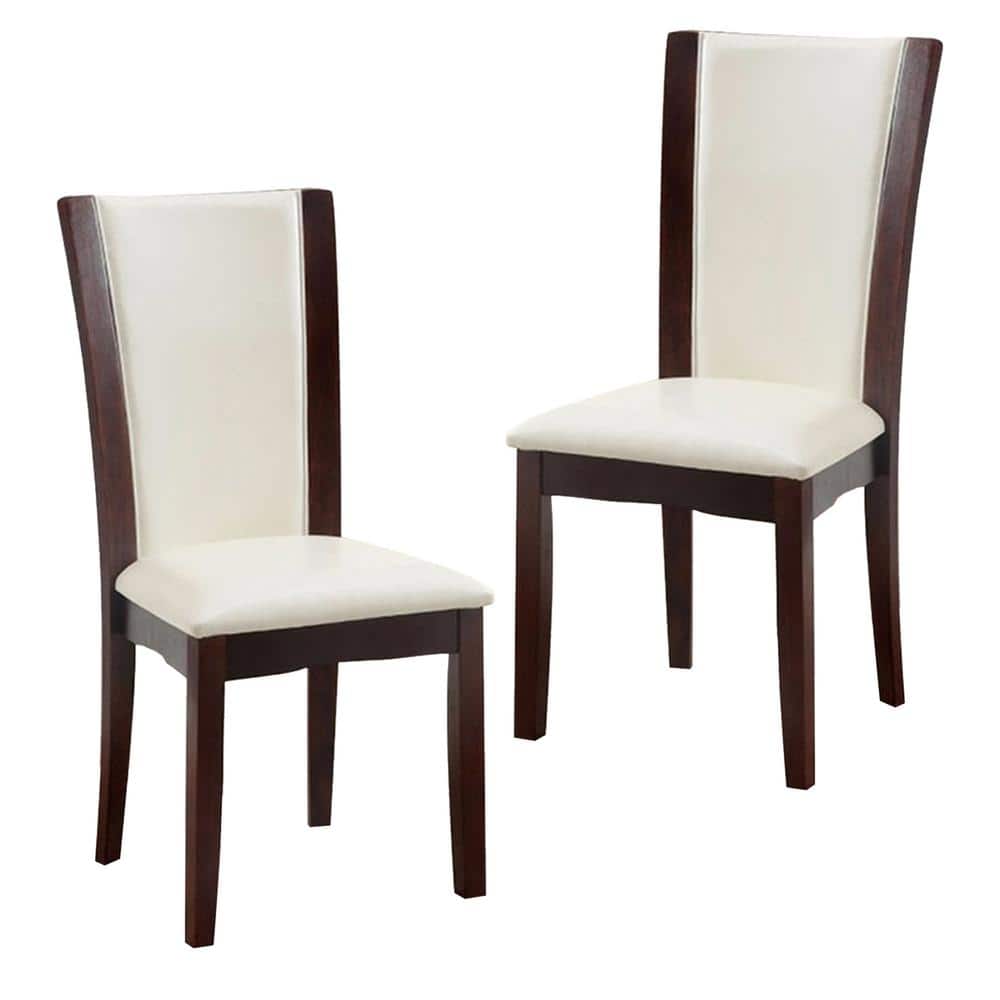 Benjara Roxo Contemporary Silver and Black with Micro Fabric Cushion Side  Chair (Set of 2) BM131329 - The Home Depot