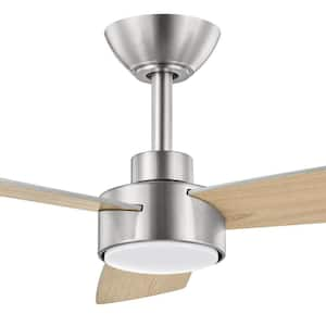 Dorsey 36 in. Indoor/Covered Outdoor Brushed Nickel Ceiling Fan with Remote Control and LED Light Kit