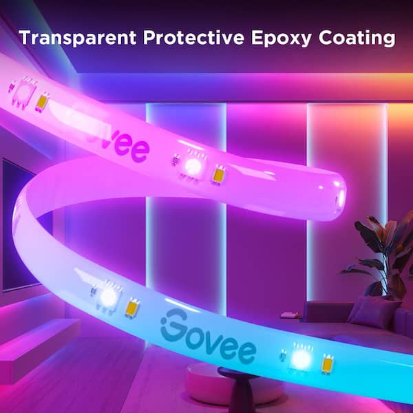 Govee RGBICW 49.2 ft. Smart Plug-in Dimmable Uncuttable Govee RGBICW 49.2 ft. Smart Plug-in Dimmable Uncuttable