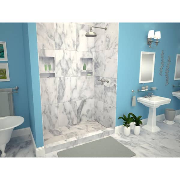 WonderFall Trench 32 in. x 48 in. Single Threshold Shower Base with Right Drain and Tileable Trench Grate