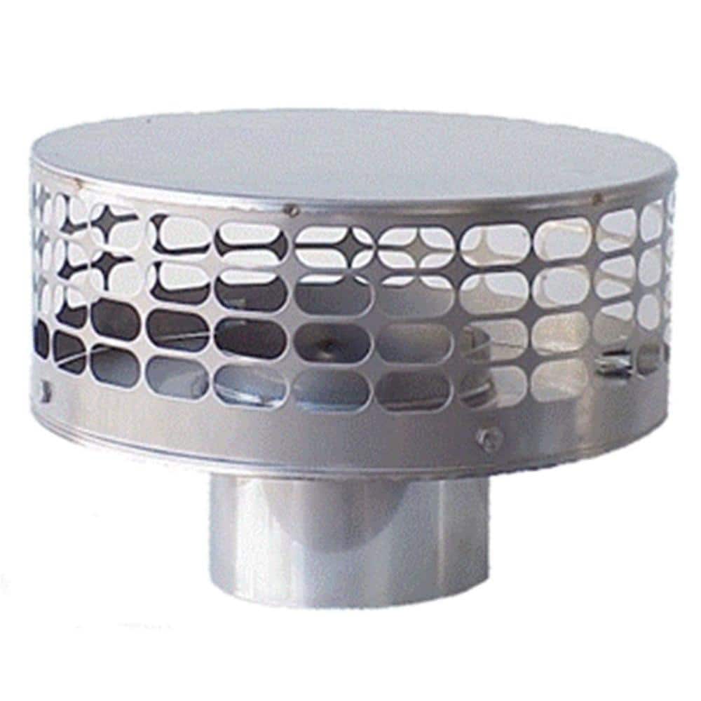 Stainless Steel Flue Pipe Cap Chimney Liner End Cowl Ring Socket Collector Plug 