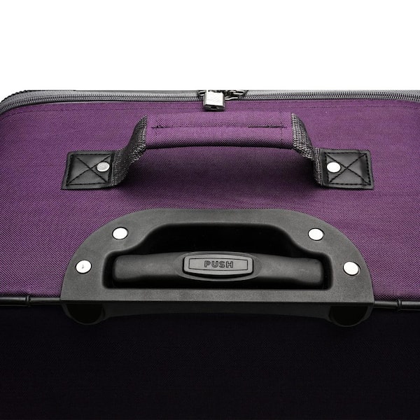 U.S. Traveler Vineyard 4-Piece Soft side Luggage Set, Purple US08065L - The  Home Depot