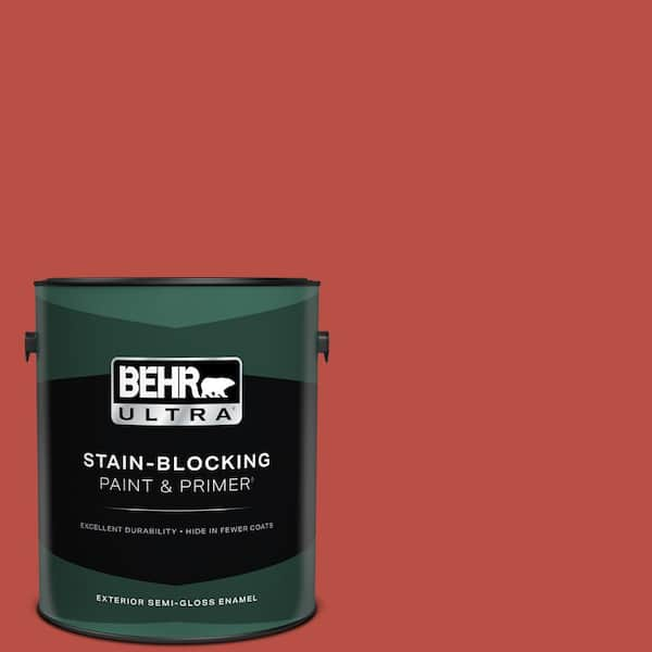 BEHR ULTRA 1 gal. #T14-20 Amaryllis Semi-Gloss Enamel Exterior Paint & Primer