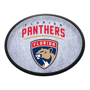 Florida Panthers: Ice Rink - Oval Slimline Lighted Wall Sign 18"L x 14"W x 2.5"D