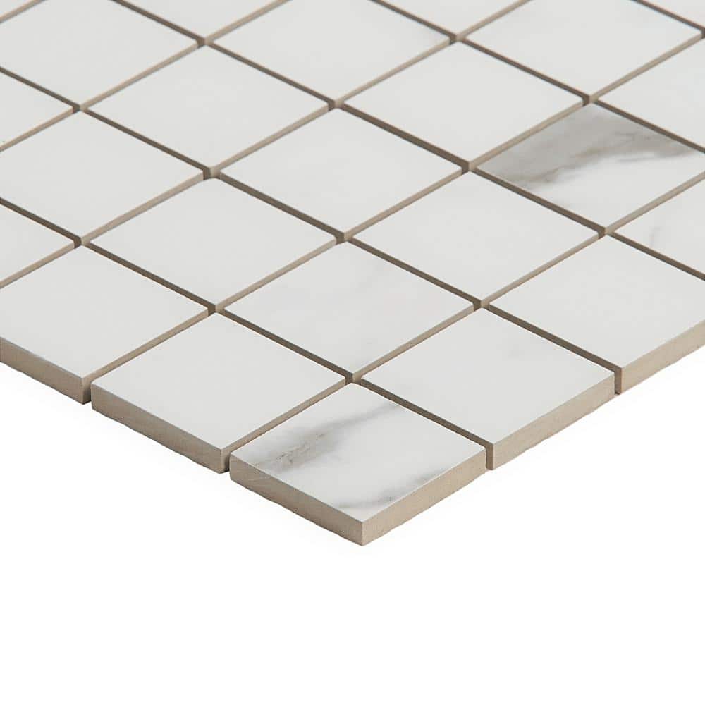 Statuario Valley Matte Porcelain Mosaic Tile for Kitchen and Bathroom