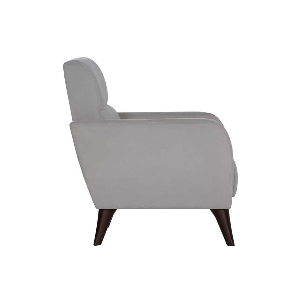 Modern Light Gray Metal Accent Chair with Storage