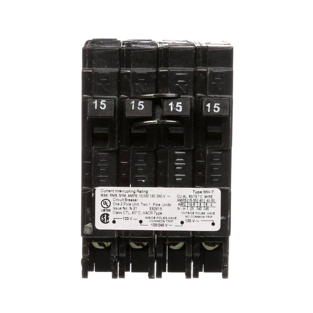 Murray 15 Amp Double-Pole and (2) 15 Amp Single-Pole Type MP-T Triplex  Circuit Breaker MP21515 - The Home Depot