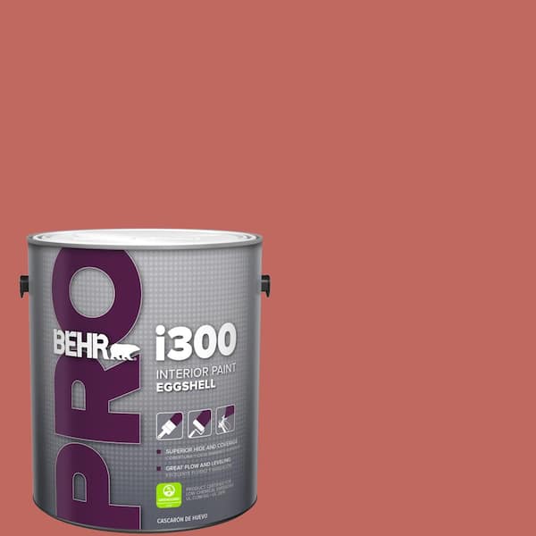 BEHR PRO 1 gal. #HDC-CL-10 Tapestry Red Eggshell Interior Paint